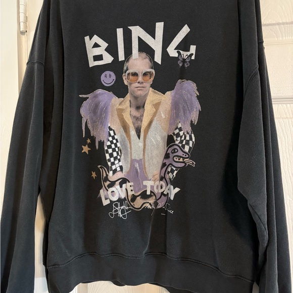 Anine Bing Sweaters - Anine Bing Elton John Washed Black Sweater